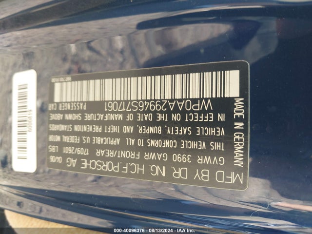 2006 PORSCHE 911 WP0AA29946S717061 Photo 8