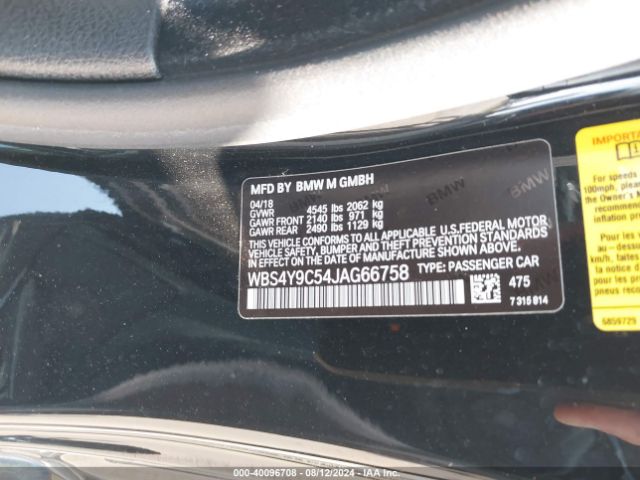 WBS4Y9C54JAG66758 BMW M4