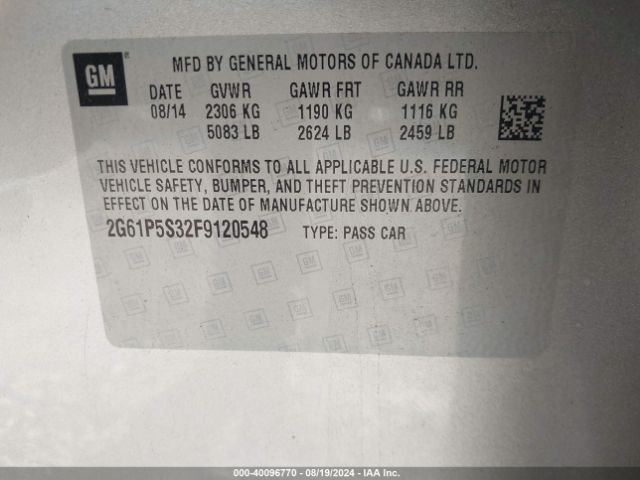 2G61P5S32F9120548 Cadillac Xts Premium