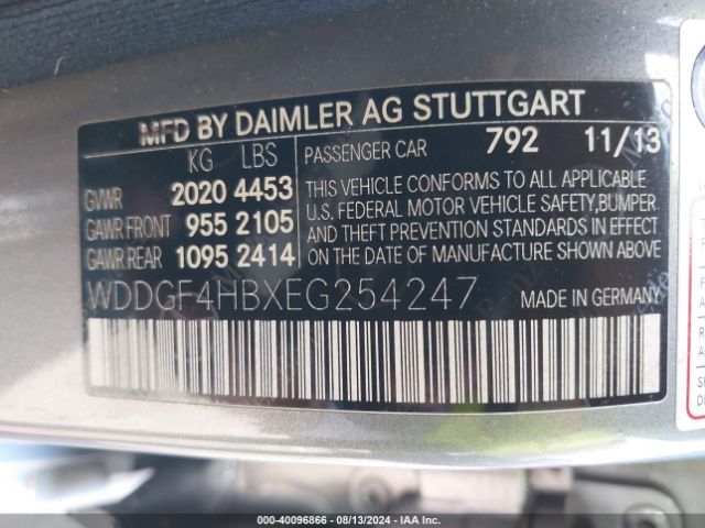 WDDGF4HBXEG254247 Mercedes-Benz C 250 Luxury/sport