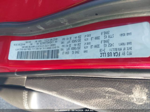 1C4RDHAG2JC345178 Dodge Durango Sxt Rwd