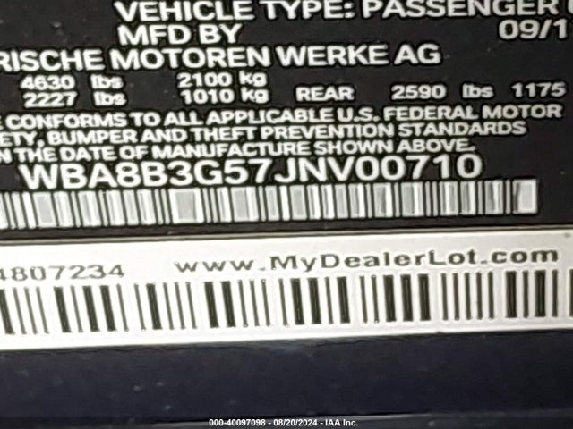 WBA8B3G57JNV00710 BMW 340i