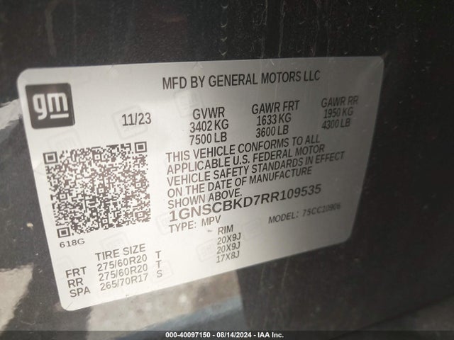 Chevrolet Suburban 2wd Ls 2024 1GNSCBKD7RR109535 Image 9