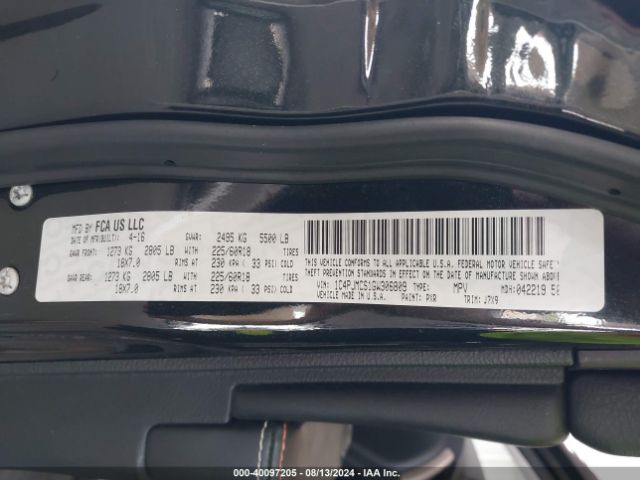 1C4PJMCS1GW306809 Jeep Cherokee 75th Anniversary