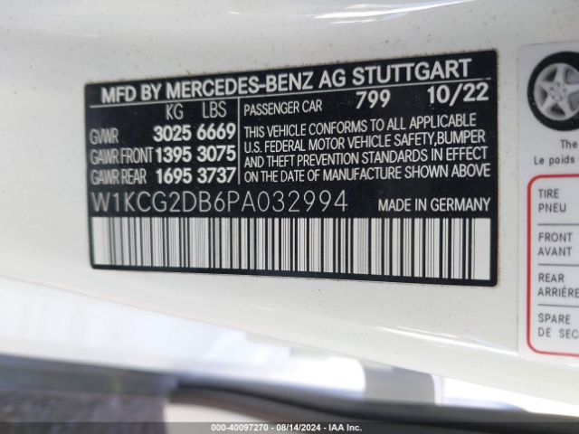 W1KCG2DB6PA032994 Mercedes-Benz EQS 450+