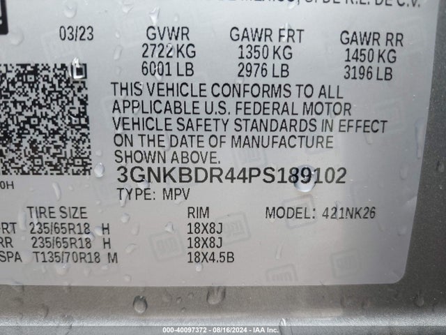 Chevrolet Blazer Fwd 3lt 2023 3GNKBDR44PS189102 Image 9