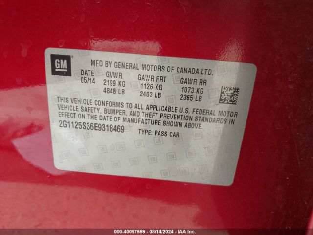 2G1125S36E9318469 Chevrolet Impala 2lt