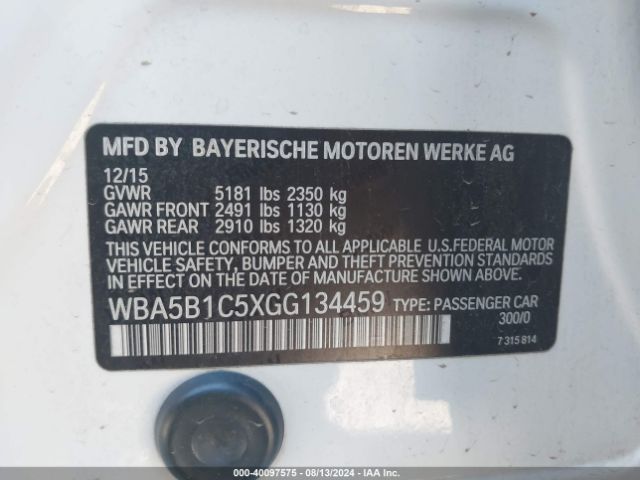 WBA5B1C5XGG134459 BMW 535i