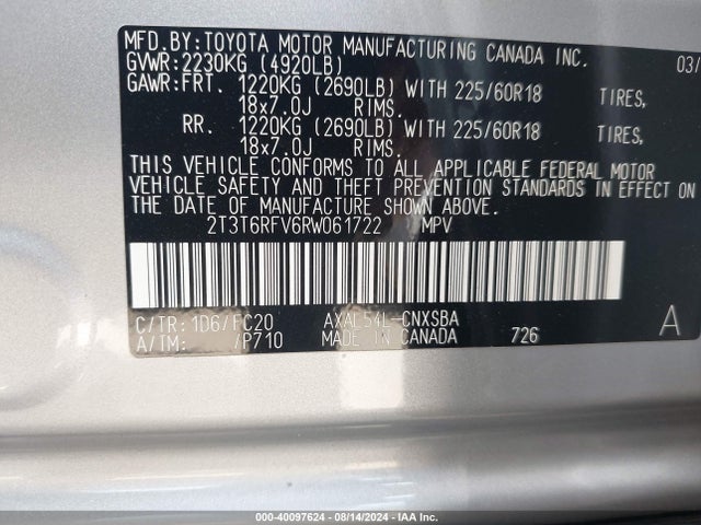 Toyota Rav4 Hybrid Se 2024 2T3T6RFV6RW061722 Image 9
