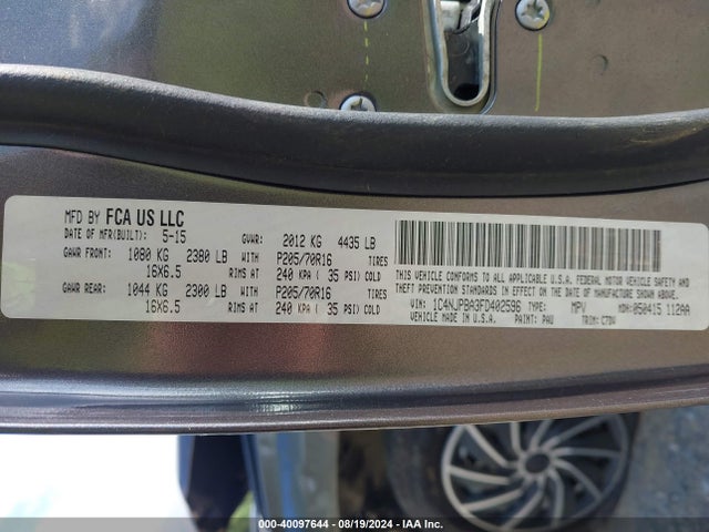 1C4NJPBA3FD402596 Jeep Patriot Sport