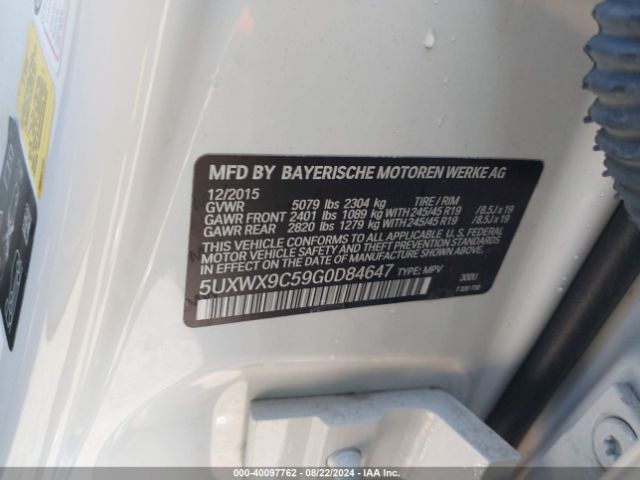 5UXWX9C59G0D84647 BMW X3 Xdrive28i