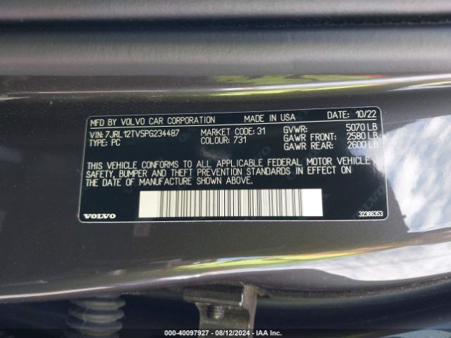 7JRL12TV5PG234487 Volvo S60 B5 Core Dark Theme