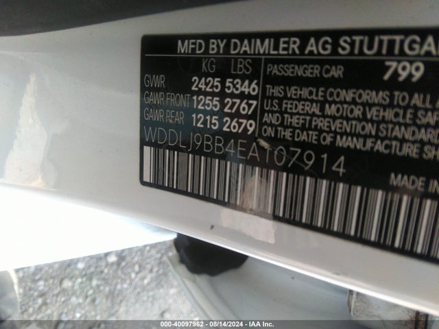 WDDLJ9BB4EA107914 Mercedes-Benz Cls 550 4matic