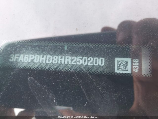 3FA6P0HD8HR250200 Ford FUSION SE