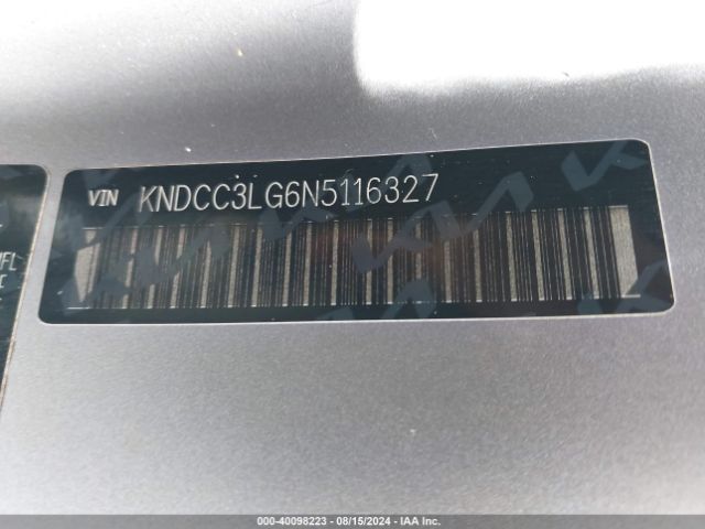 KNDCC3LG6N5116327 KIA Niro Ev Ex