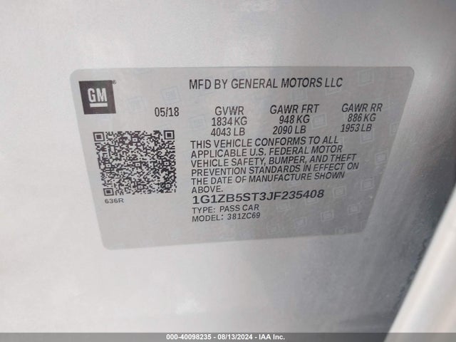 Chevrolet Malibu 1ls 2018 1G1ZB5ST3JF235408 Image 9