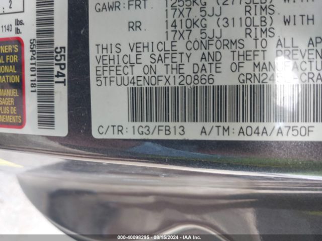 5TFUU4EN0FX120866 Toyota Tacoma Base V6