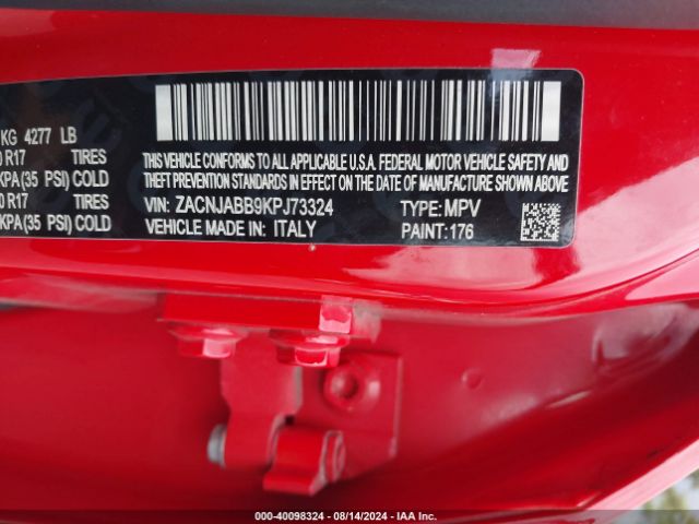 ZACNJABB9KPJ73324 Jeep Renegade Latitude Fwd