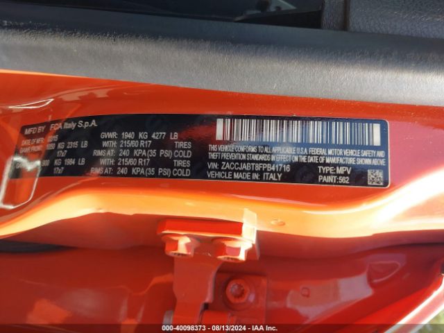 ZACCJABT8FPB41716 Jeep Renegade Latitude