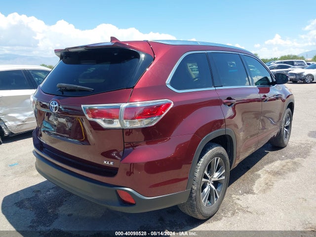 Toyota Highlander Xle V6 2016 5TDKKRFH8GS177410 Image 4