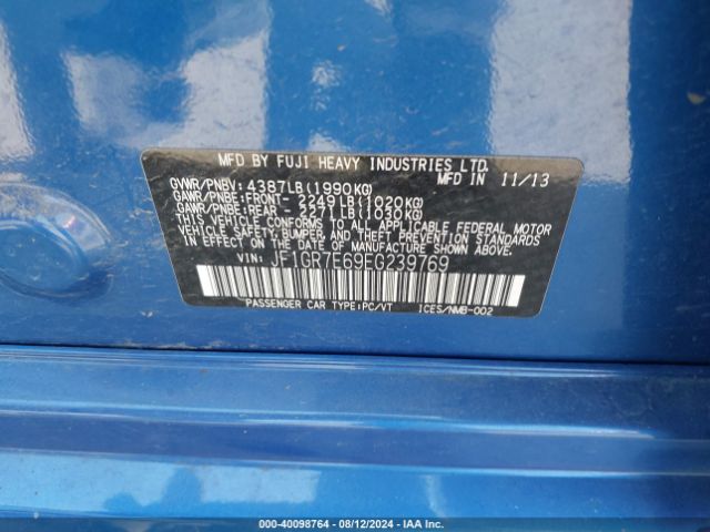 JF1GR7E69EG239769 Subaru Impreza Wrx