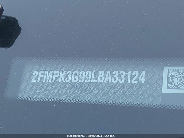 Ford EDGE SE 2020 2FMPK3G99LBA33124 Image 9