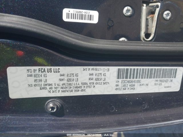 2C3CCABG0KH516561 Chrysler 300 300s