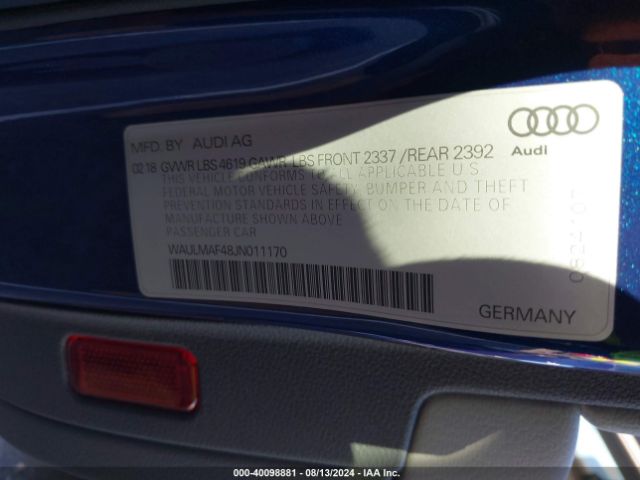 WAULMAF48JN011170 Audi A4 2.0t Tech Ultra Premium/2.0t Ultra Premium