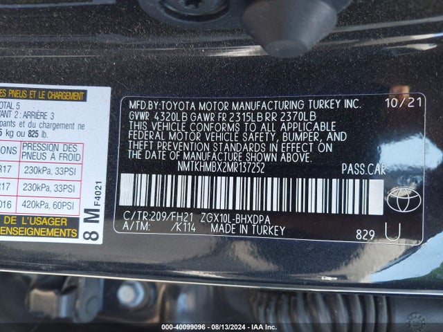 Toyota C-HR LE 2021 NMTKHMBX2MR137252 Image 9