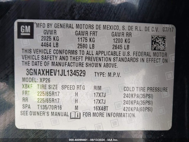 Chevrolet EQUINOX LS 2018 3GNAXHEV1JL134529 Image 9