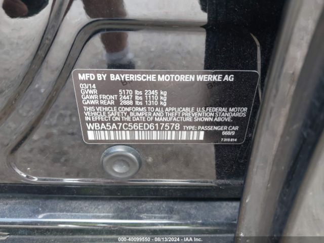 WBA5A7C56ED617578 BMW 528i Xdrive