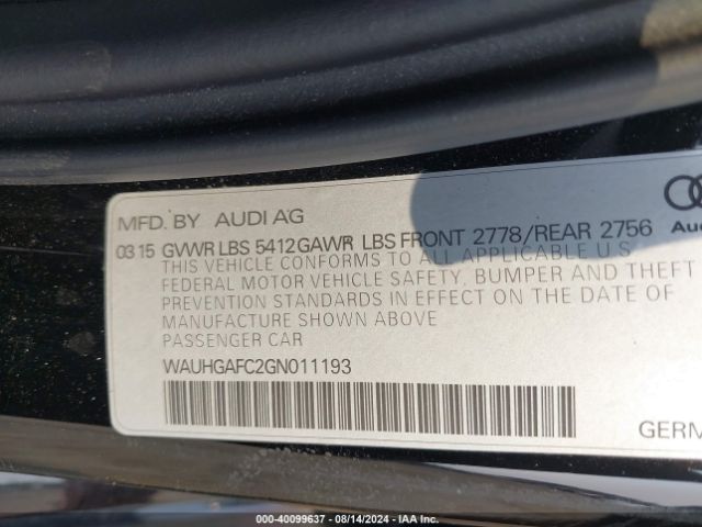 WAUHGAFC2GN011193 Audi A6 3.0t Premium Plus