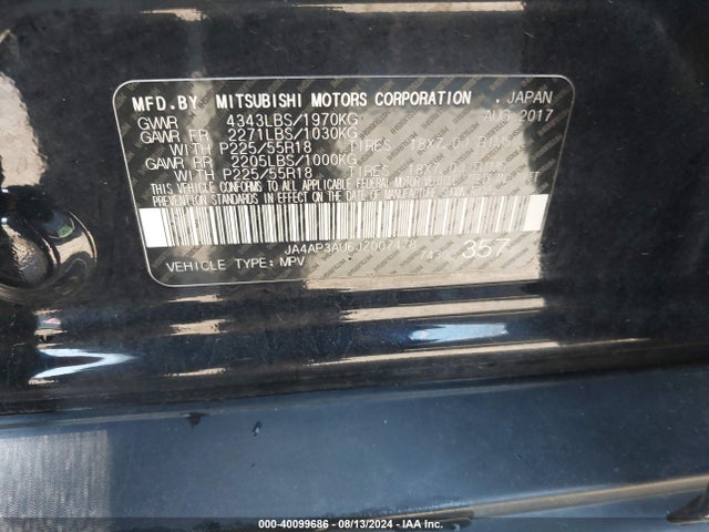 2018 MITSUBISHI OUTLANDER SPORT JA4AP3AU6JZ007478 Photo 8