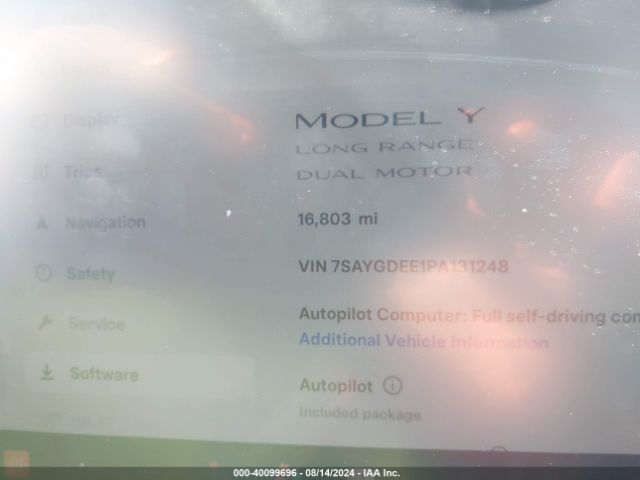 7SAYGDEE1PA131248 Tesla Model Y