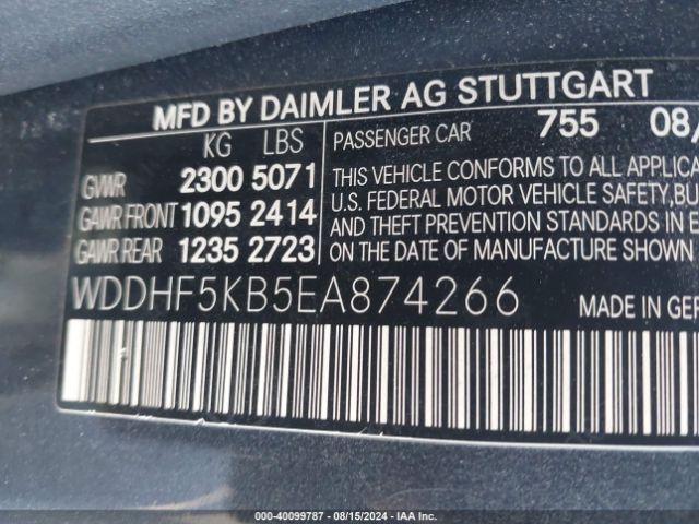 WDDHF5KB5EA874266 Mercedes-Benz E 350