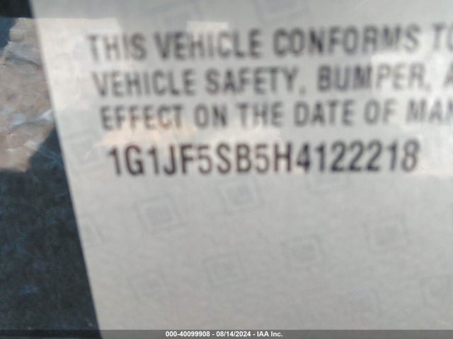Chevrolet Sonic Premier Auto 2017 1G1JF5SB5H4122218 Image 9