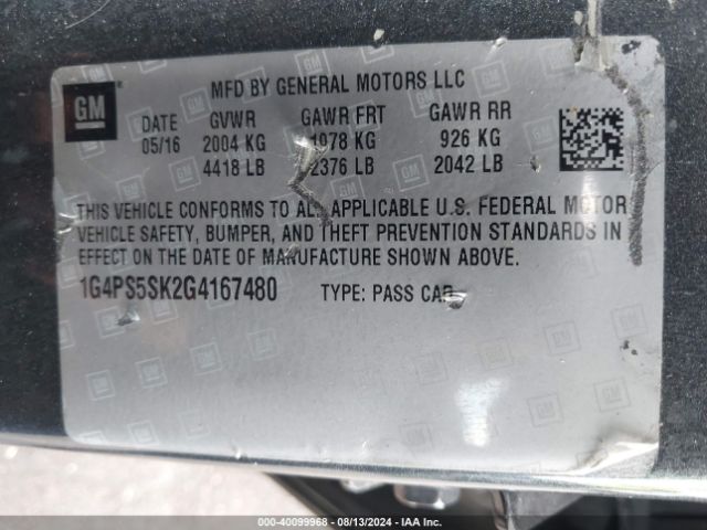 1G4PS5SK2G4167480 Buick Verano Leather Group