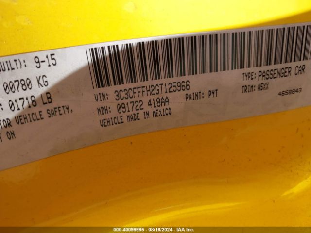 3C3CFFFH2GT125966 Fiat 500 ABARTH