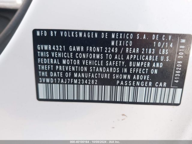 3VWD17AJ7FM234282 Volkswagen Jetta 1.8t Se