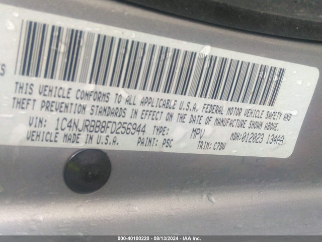 1C4NJRBB8FD256944 Jeep Patriot Sport