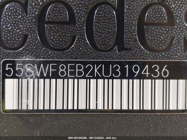 55SWF8EB2KU319436 Mercedes-Benz C 300 4matic