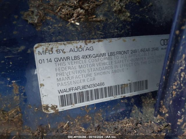 WAUFFAFL8EN030466 Audi A4 2.0t Premium