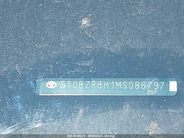 Toyota Highlander Le 2021 5TDBZRBH1MS086797 Image 9