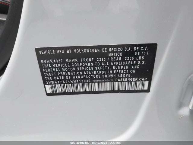 3VW4T7AJ1HM413933 Volkswagen JETTA GLI