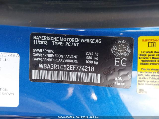 WBA3R1C52EF774218 BMW 435i