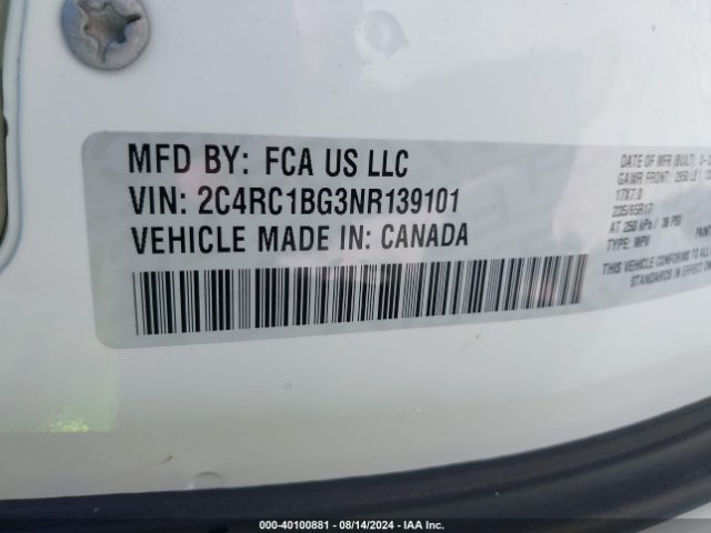 2022 CHRYSLER PACIFICA 2C4RC1BG3NR139101 Photo 8