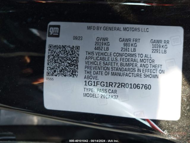 1G1FG1R72R0106760 Chevrolet Camaro Rwd  2ss