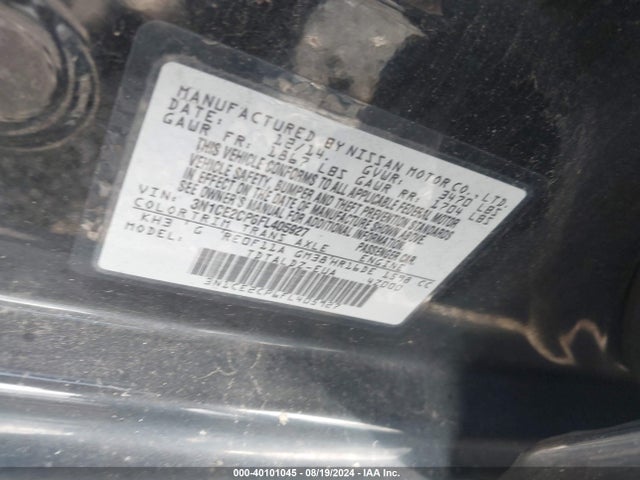 Nissan Versa Note S (sr)/s Plus/sl/sr/sv 2015 3N1CE2CP6FL405927 Image 9