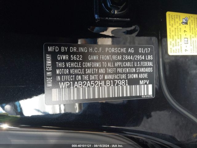 WP1AB2A52HLB17981 Porsche MACAN S