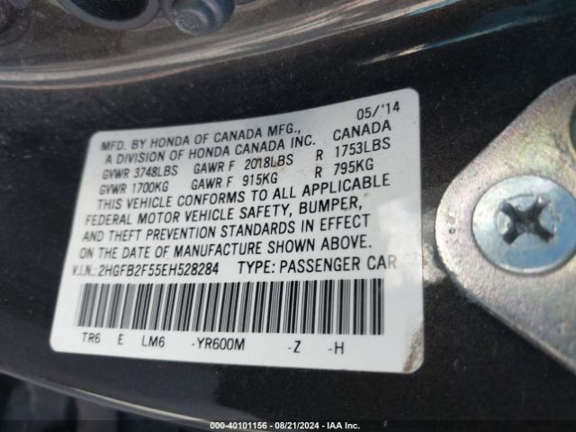 2HGFB2F55EH528284 Honda Civic Lx